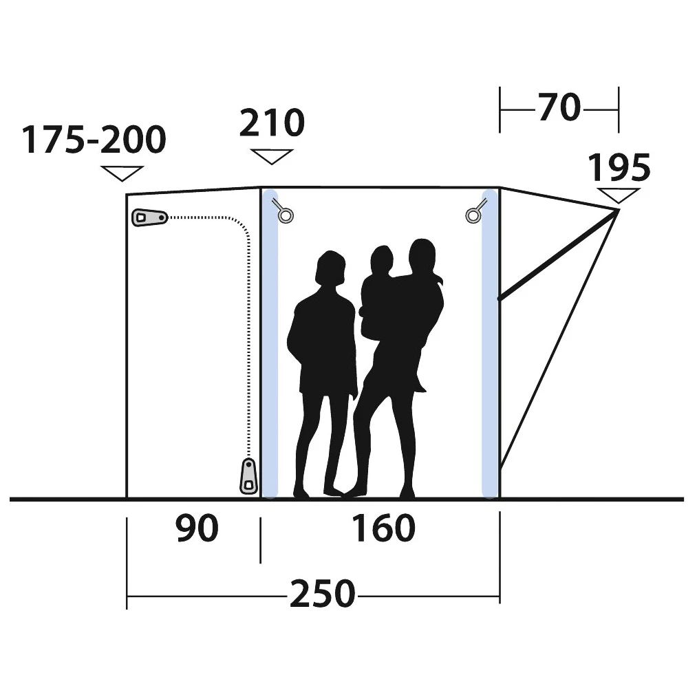 Outwell Newburg 160 Air - Motorhome Awning 5 Outwell Newburg 160 Air - Motorhome Awning - Image 3