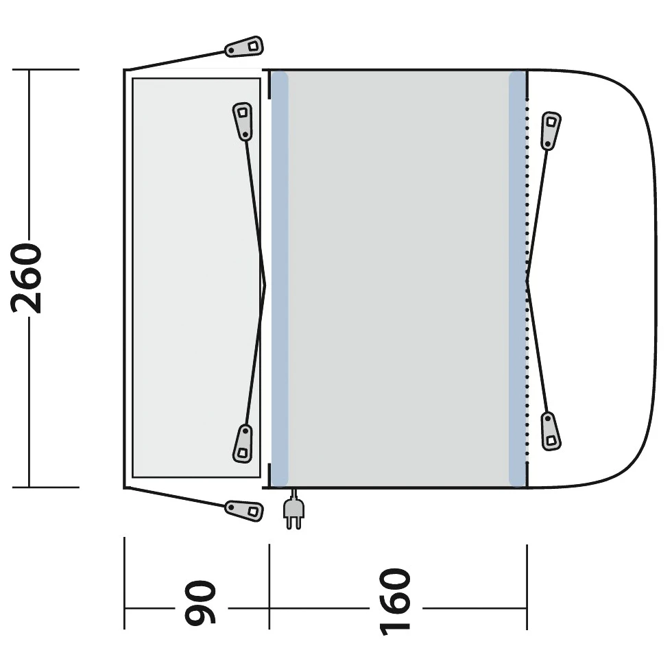 Outwell Newburg 160 Air - Motorhome Awning 7 Outwell Newburg 160 Air - Motorhome Awning - Image 5