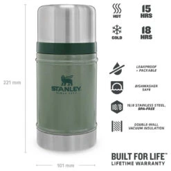 Stanley Classic Food Container 0,7 L - Food Storage 10 Stanley Classic Food Container 0,7 L - Food Storage -Outdoor Equipment Shop stanley classic food container 07 l food storage detail 4