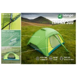 Vango Tryfan 300 - 3-person Tent 10 Vango Tryfan 300 - 3-person Tent -Outdoor Equipment Shop vango tryfan 300 3 person tent bf detail 2