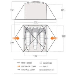 Vango Tryfan 300 - 3-person Tent 15 Vango Tryfan 300 - 3-person Tent -Outdoor Equipment Shop vango tryfan 300 3 person tent bf detail 7